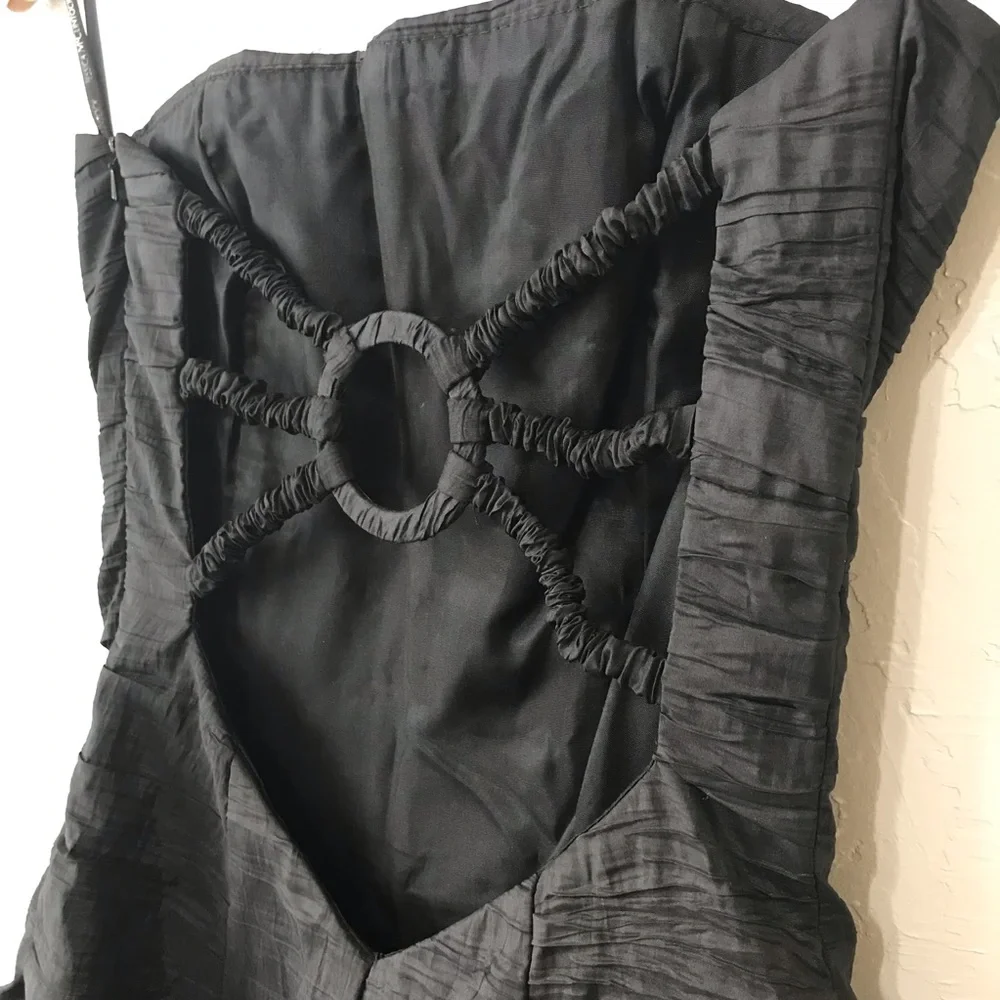 Jessica McClintock Vintage Black Strapless Mini Dress - Picture 8 of 14